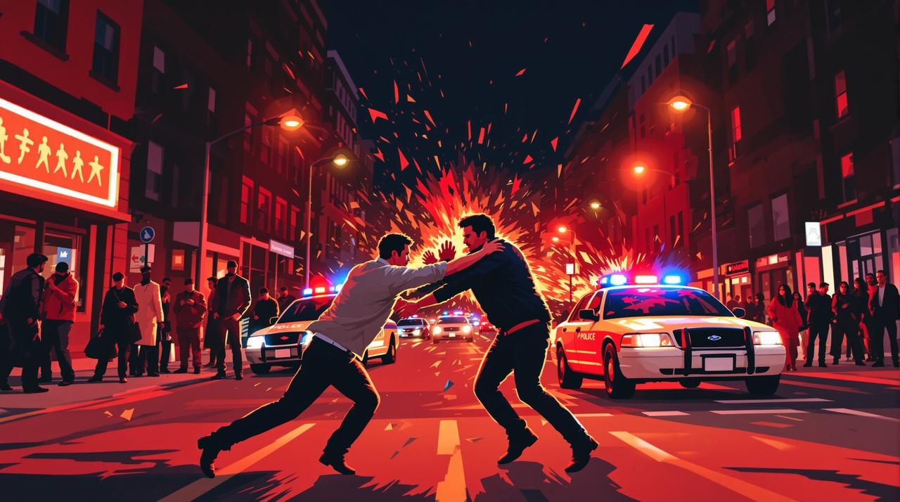 某男星深夜醉酒后当街与路人发生冲突，警方已介入
